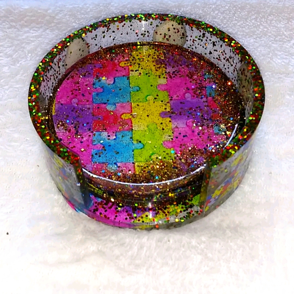 Autism Awareness Coaster Set of 4